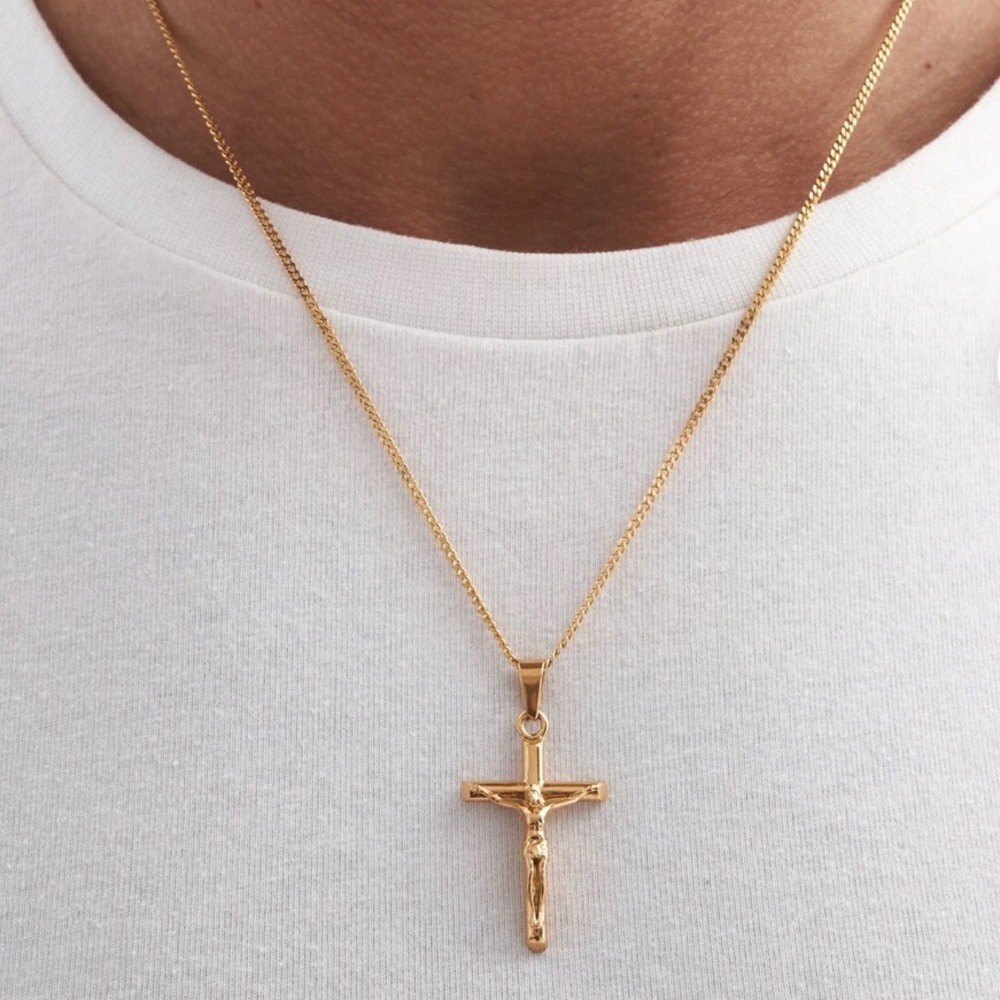 🃏NWT•BlackJack•Crucifix Necklace•Sacrifice&love🃏